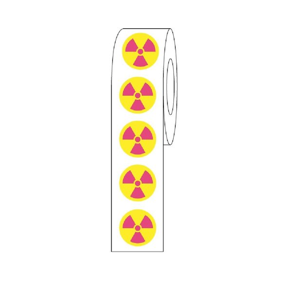 Globe Scientific Label Rolls, Cryo, 9.5mm, Radioactive Dots, 1000PK LCR-95RAD